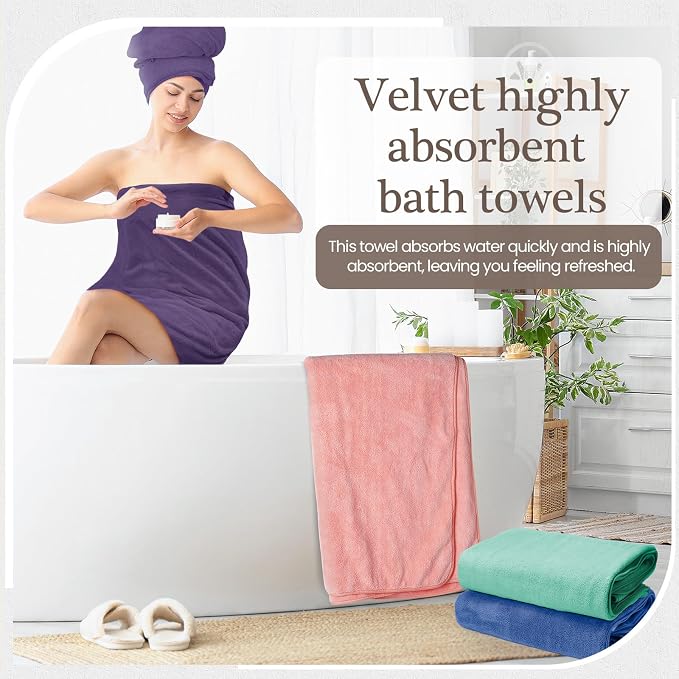 VitalCozy Set of 6 Large Bath Towels - Image 5