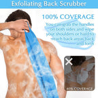 Anezus Exfoliating Back Scrubber Bath Gloves Set, Exfoliating Shower Towel - Image 4