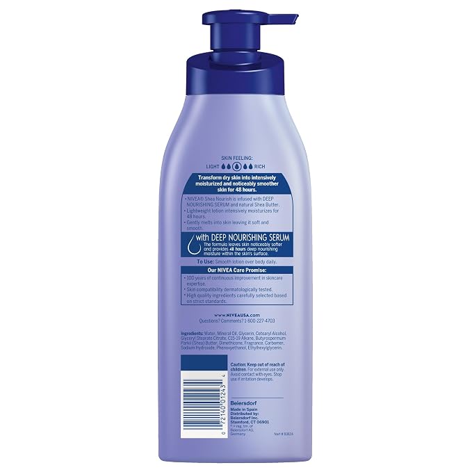 NIVEA Smooth Daily Moisture Body Lotion, Shea Butter 16.9 oz - Image 11
