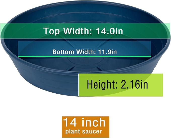 LWALRS Plant Saucer 14 Inch 2 Pack 6 8 10 12 14 16 18 20 25, Plastic Plant Trays - Image 2