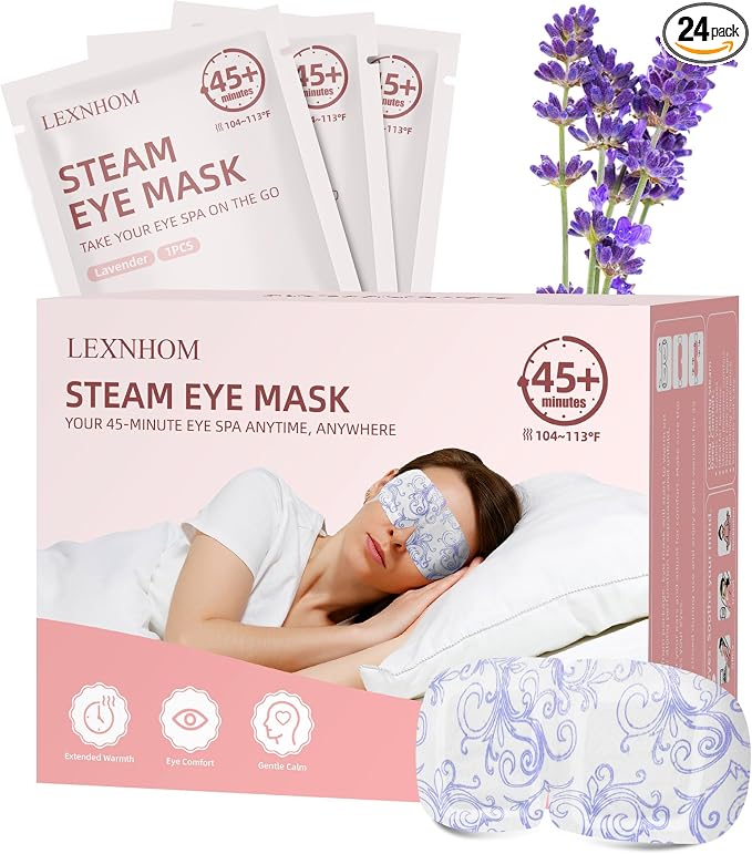 Steam Eye Masks Disposable 24 Pack, 45+ Min Self Heating Eye Mask by Unknown