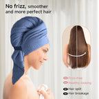 Large Microfiber Hair Towel Wrap & Satin Bonnet Set - Image 3