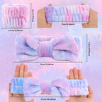 WHAVEL 8PCS Spa Headband and Wristbands Set, Face Wash Headband Wrist Bands - Image 6