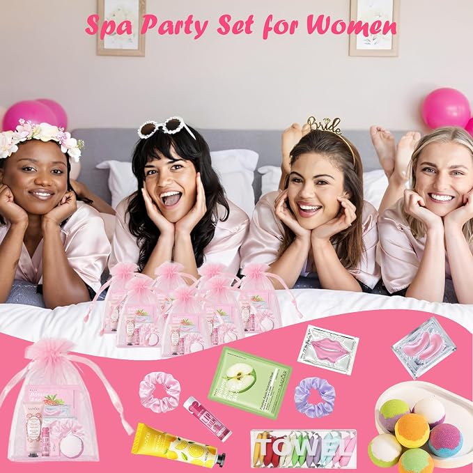 108 PCS Spa Party Supplies for Women, Spa Party Favors Include Facial Masks - Image 4