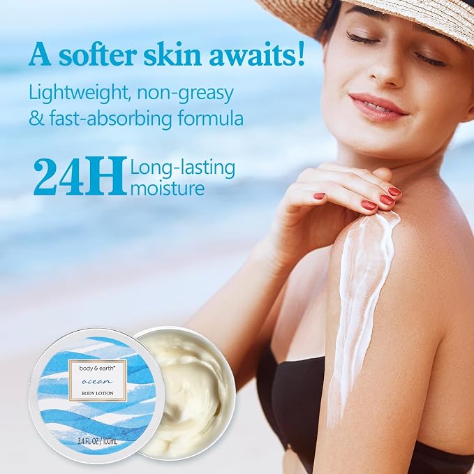 Bath and Body Gift Set for Women, Body & Earth Ocean Gift Basket, Body Lotion - Image 5