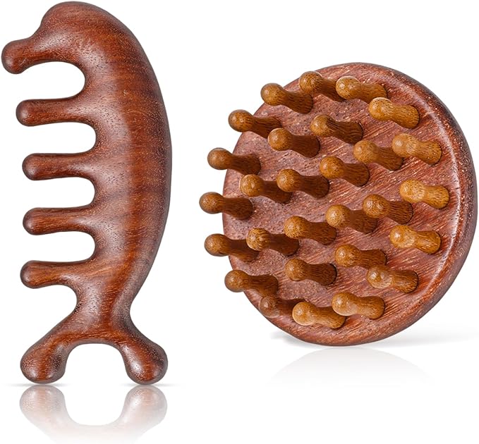 Wooden Scalp Massager & Hair Scrubber, Head Massager Brush by Unknown