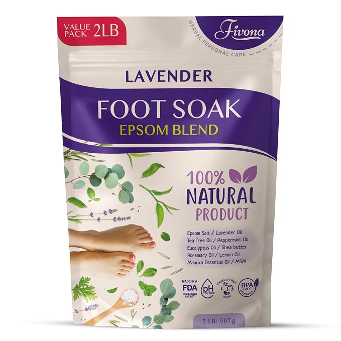 Foot Soak Epsom Salt with Lavender by Fivona