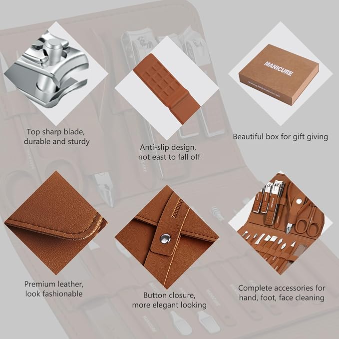 Manicure Set Professional Nail Clippers Pedicure Kit - Image 5