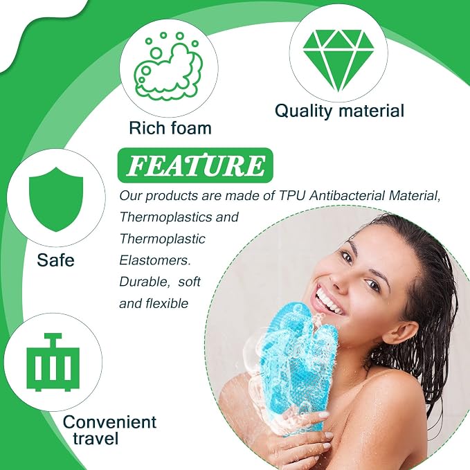 Karenhi 2 Pcs Honeycomb Exfoliating Glove Set Exfoliating Bath Mitt Honeycomb - Image 3