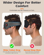 Silk Cordless Heated Eye Mask, Washable Sleep Mask Warm Compress Mask Soft - Image 6