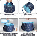 Collapsible Foot Soak Bucket 25L, Portable Foot Bath Basin, Foldable Travel - Image 4