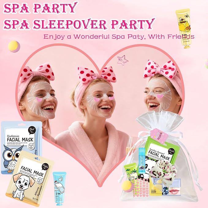 72PCS Spa Party Supplies for Women, Spa Party Favors Include Face Masks - Image 6