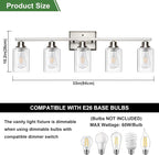 Ascher Bathroom Light Fixtures, 5-Light Vanity Lights - Image 5