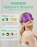 BeeVines 100% Real Mulberry Silk 2 Pack Sleep Mask, Pure Silk Eye Masks - Image 7