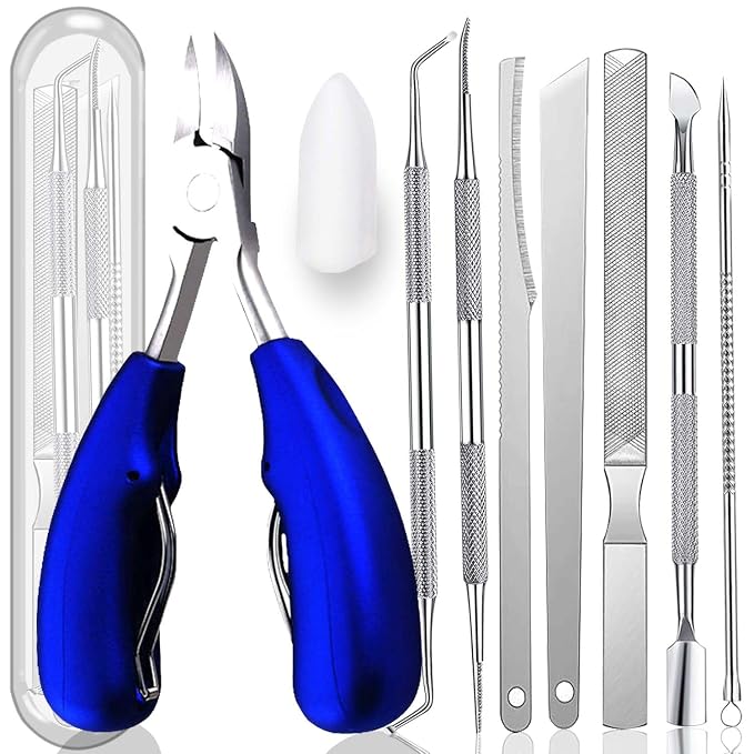 10-Pack Ingrown Toenail Tools Stainless Steel Foot Nail Tools, Heavy Duty Sharp by EODIEBN