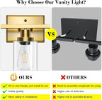 Ascher Bathroom Vanity Light Fixtures, 3 Light Wall Sconces Lighting - Image 7