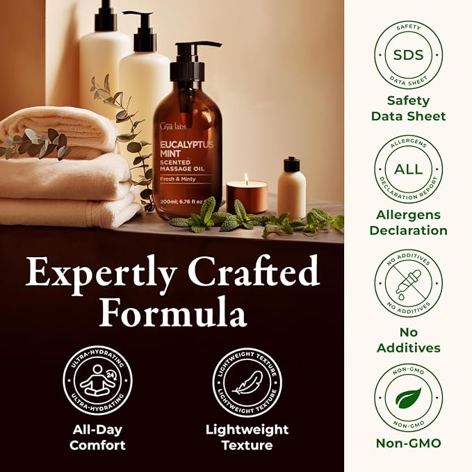 Gya Labs Eucalyptus Mint Massage Oil - Image 8