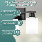 Ascher Bathroom Light Fixtures, 3-Light Vanity Light Over Mirror, Wall Lamp - Image 4
