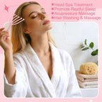 ProSuites 3 Pack Pink Head Massager Scalp Comb Resin Gua Sha Tool Set Scalp - Image 6