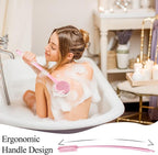 Silicone Back Scrubber for Shower, 17in Lengthen Long Handle Body Brush - Image 5