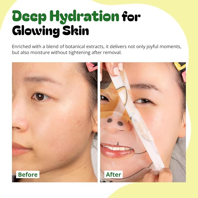 Epielle Character Face Mask Wild Kingdom 6 Pack, Fun & Effective Korean Skin - Image 5