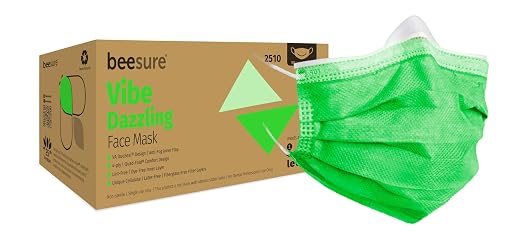 BeeSure Vibe Face Masks, Dazzling Green by Beesure