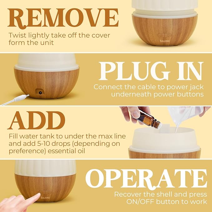 SALKING Essential Oil Diffuser, 300ml Aromatherapy Diffuser - Image 7