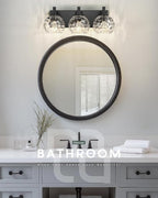 Bathroom Light Fixtures Over Mirror, 3-Light Matte Black Vanity Light - Image 5