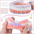 WILLBOND 24 Pieces Spa Headband Bulk Skincare Headbands Face Wash Makeup - Image 3