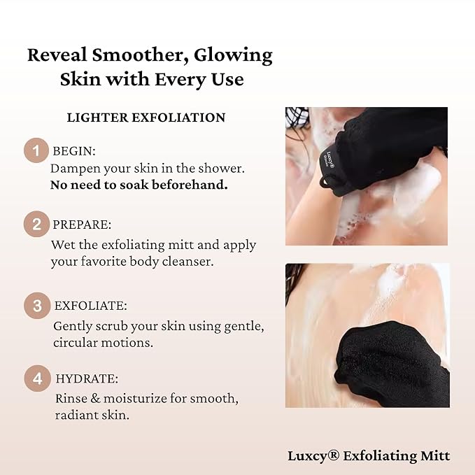 Premium Korean Exfoliating Mitt & Body Scrubber Glove, Viscose Fiber Dead Skin - Image 8