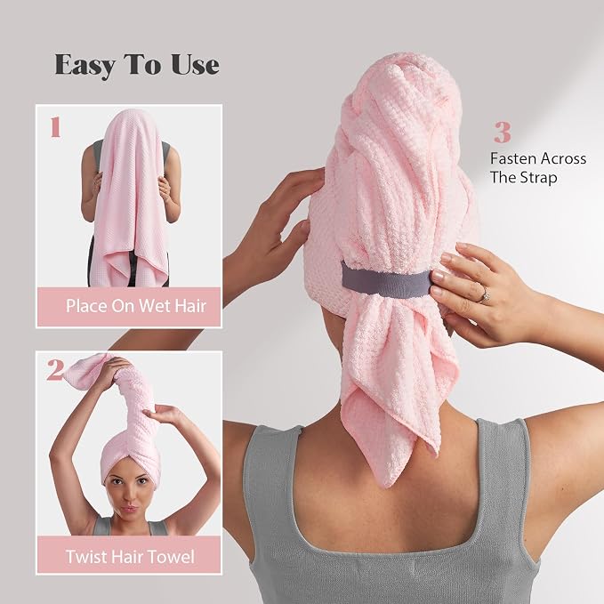 MABAO Microfiber Hair Towel Wrap - Image 6