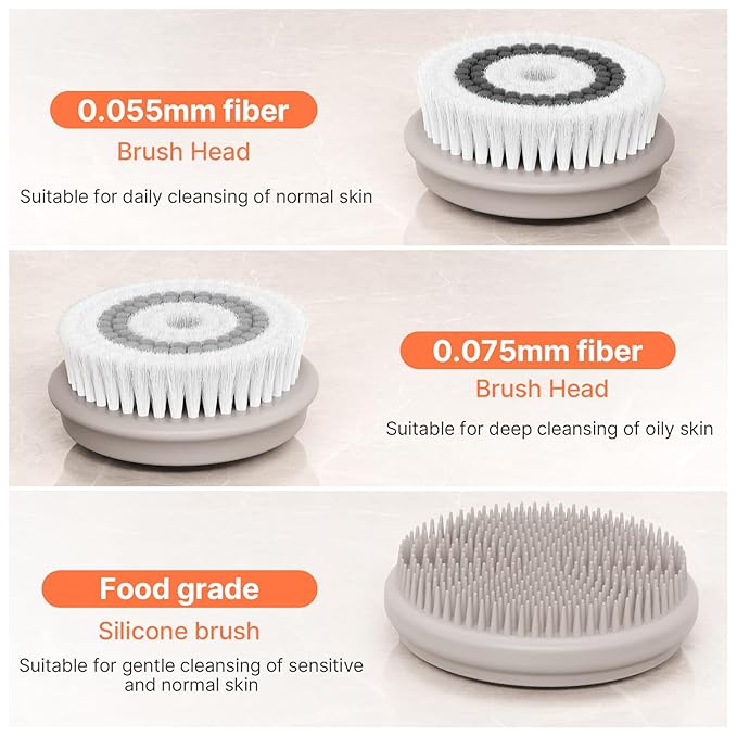 Face Scrubber with 3 Brush Heads & 2 Speeds - Image 6