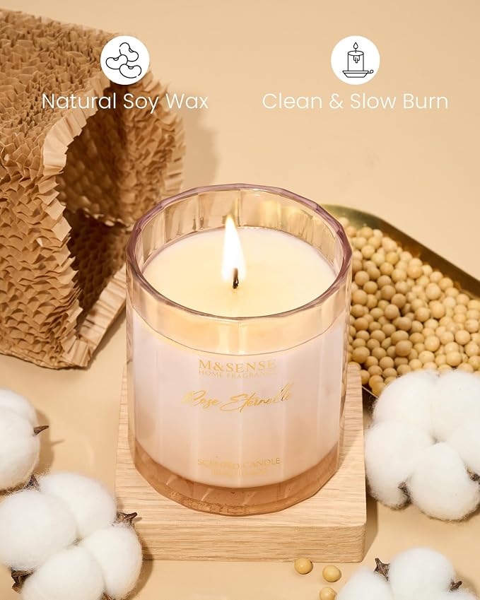 M&SENSE Rose Scented Candles for Home - Image 3