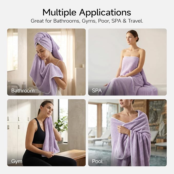 REDKISS 2 Pack Microfiber Extra Large Bath Sheets, 35 x 70 Inches, Soft and - Image 8