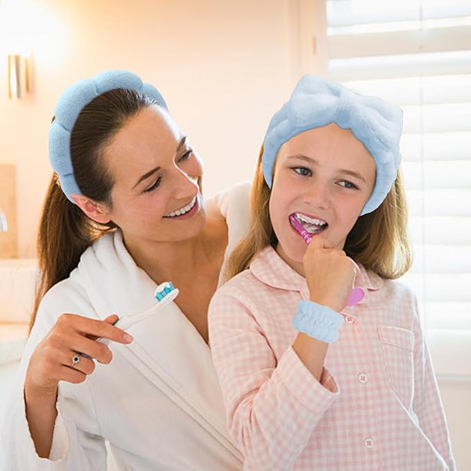 Blue Spa Headband and Wristband Set - Image 6