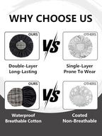 Years calm Men Shower Cap Reusable Waterproof, Dual-Layer Design, Double-Sided - Image 6