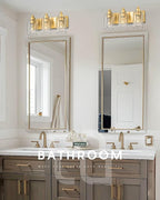3-Light Bathroom Light Fixtures, Brushed Gold Vanity Light - Image 5