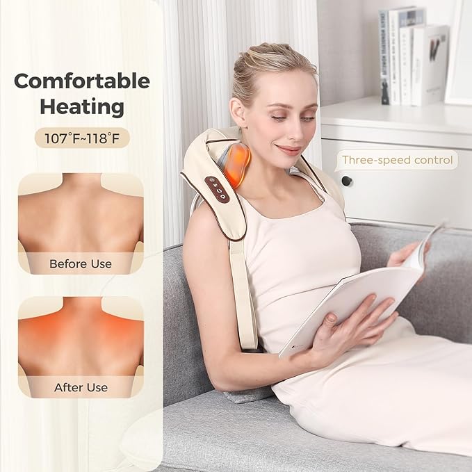 KppeX 4D Deep Cordless Neck Massager Pillow, Leg and Back Pain Relief Tissue - Image 3