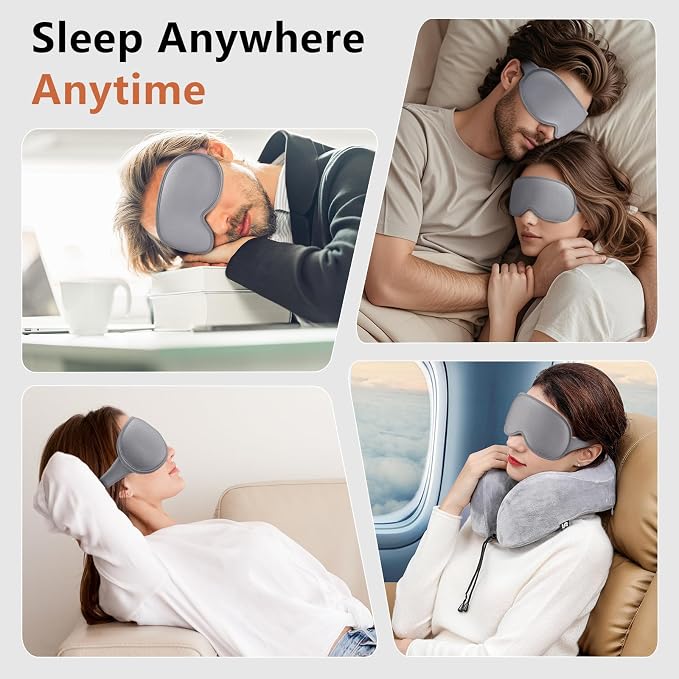 Sleep Mask for Side Sleeper Women Men, Eye Mask for Sleeping Light Blocking - Image 7