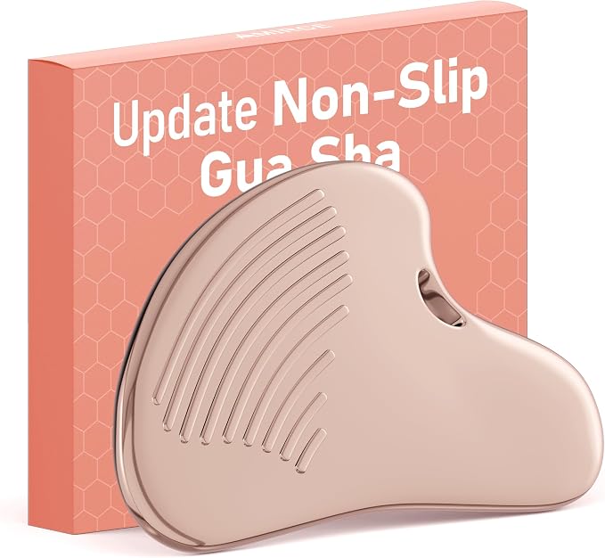 Non-Slip Grip Stainless Steel Gua Sha Tool by Amirce