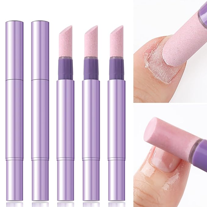 5PCS Cuticle Oil Pusher Pen Set, 2-in-1 Ceramic Cuticle Pushers by FurtherPrettyNail