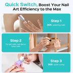 COSLUS Cordless Nail Drill Electric C41: 2-in-1 Nail File - Image 4