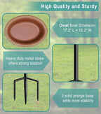 Garbuildman Extra-Large Freestanding Birdbaths Bowl, Detachable Decoration Spa - Image 3