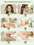 6-in-1 Jade Stone Body Gua Sha Facial Tools - Image 3