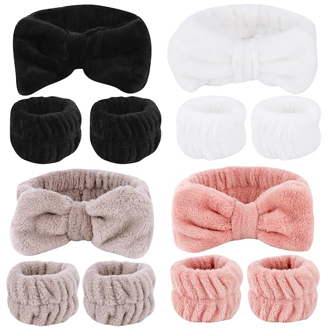 12PCS Spa Headband and Wrist Towels by Tihebax