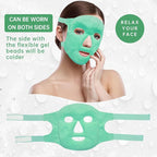 ZNÖCUETÖD Face Ice Mask Facial Ice Packs Gel Hot Cold Compress - Image 7