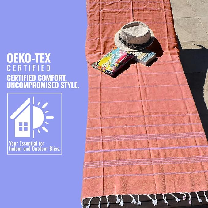 Beach Towel 100% Cotton Turkish Beach Towel Adult 38x70 Inch Pre-washed - Image 8