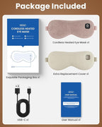Cordless Heated Eye Mask with 1500mAh Large Battery, 4 Heat Levels & 100% - Image 9