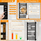 ENZE Smart Heated Towel Rack, 12-Bar Wall-Mounted Electric Towel Warmer 320W - Image 4