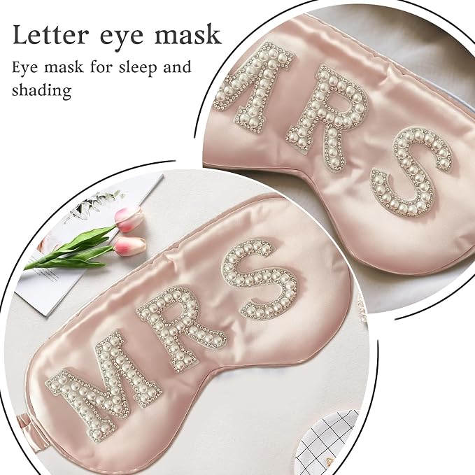Bride Sleep Mask, Bride Eye Mask, Mrs Satin Bridal Eye Maskes Soft Sleep Maskes - Image 2